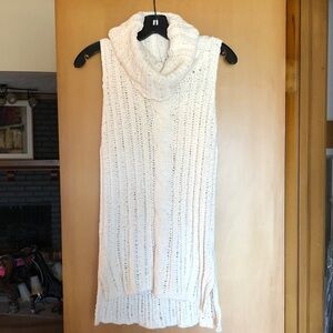 BB Dakota Tenbrook Cable Knit Cowl Sleeveless Sweater size Large